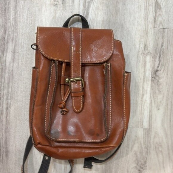 Patricia Nash Brown Leather Backpack - Picture 1 of 10